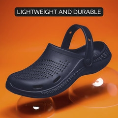 The Seagulls - Men Navy Clogs/Sandals with Adjustable Back Strap | Comfortable & Lightweight| Stylish & Anti-Skid| Waterproof