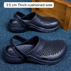 The Seagulls - Men Navy Clogs/Sandals with Adjustable Back Strap | Comfortable & Lightweight| Stylish & Anti-Skid| Waterproof