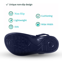 The Seagulls - Men Navy Clogs/Sandals with Adjustable Back Strap | Comfortable & Lightweight| Stylish & Anti-Skid| Waterproof