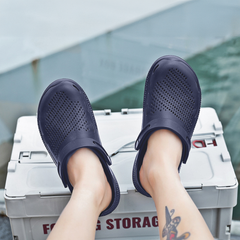 The Seagulls - Men Navy Clogs/Sandals with Adjustable Back Strap | Comfortable & Lightweight| Stylish & Anti-Skid| Waterproof