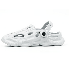 The Storm - Men White Clogs/Sandals with Adjustable Back Strap | Comfortable & Lightweight| Stylish & Anti-Skid| Waterproof