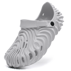 The Waves - Men Grey Clogs/Sandals with Adjustable Back Strap | Comfortable & Lightweight| Stylish & Anti-Skid| Waterproof