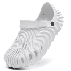 The Waves - Men White Clogs/Sandals with Adjustable Back Strap | Comfortable & Lightweight| Stylish & Anti-Skid| Waterproof