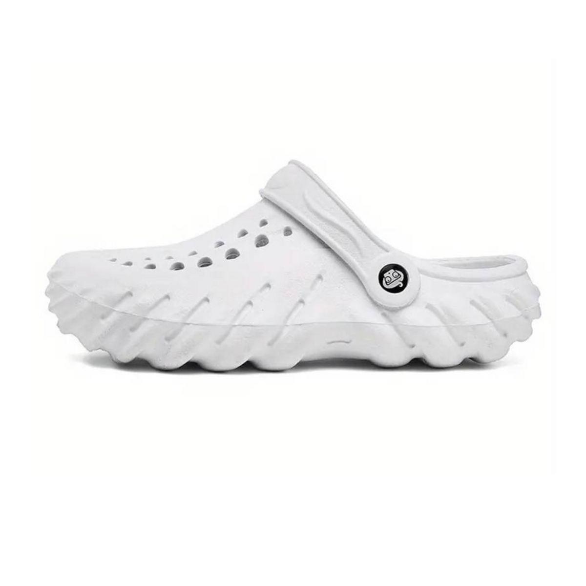 The Ocean - Men White Clogs/Sandals with Adjustable Back Strap | Comfortable & Lightweight| Stylish & Anti-Skid| Waterproof