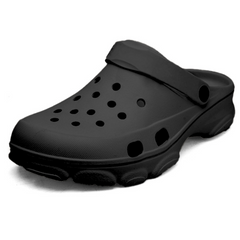 The Paradise - Men Black Clogs/Sandals with Adjustable Back Strap | Comfortable & Lightweight| Stylish & Anti-Skid| Waterproof