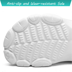 The Paradise - Men White Clogs/Sandals with Adjustable Back Strap | Comfortable & Lightweight| Stylish & Anti-Skid| Waterproof
