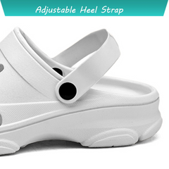 The Paradise - Men White Clogs/Sandals with Adjustable Back Strap | Comfortable & Lightweight| Stylish & Anti-Skid| Waterproof