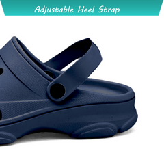 The Paradise - Men Navy Clogs/Sandals with Adjustable Back Strap | Comfortable & Lightweight| Stylish & Anti-Skid| Waterproof