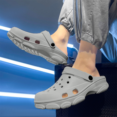 The Paradise - Men Grey Clogs/Sandals with Adjustable Back Strap | Comfortable & Lightweight| Stylish & Anti-Skid| Waterproof