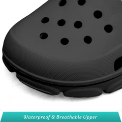 The Paradise - Men Black Clogs/Sandals with Adjustable Back Strap | Comfortable & Lightweight| Stylish & Anti-Skid| Waterproof