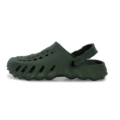 The Ocean - Men Army Green Clogs/Sandals with Adjustable Back Strap | Comfortable & Lightweight| Stylish & Anti-Skid| Waterproof