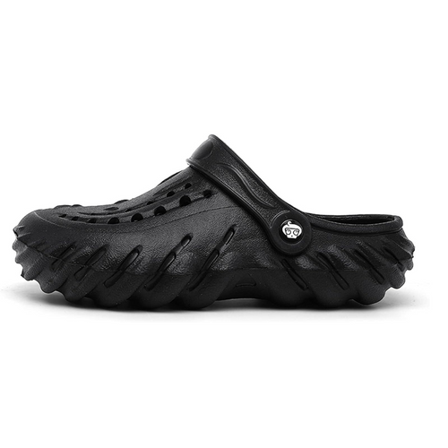 The Ocean - Men Black Clogs/Sandals with Adjustable Back Strap | Comfortable & Lightweight| Stylish & Anti-Skid| Waterproof