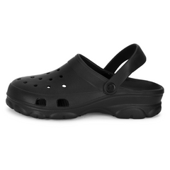 The Paradise - Men Black Clogs/Sandals with Adjustable Back Strap | Comfortable & Lightweight| Stylish & Anti-Skid| Waterproof