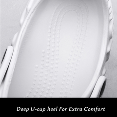 The Waves - Men White Clogs/Sandals with Adjustable Back Strap | Comfortable & Lightweight| Stylish & Anti-Skid| Waterproof