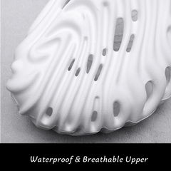 The Waves - Men White Clogs/Sandals with Adjustable Back Strap | Comfortable & Lightweight| Stylish & Anti-Skid| Waterproof