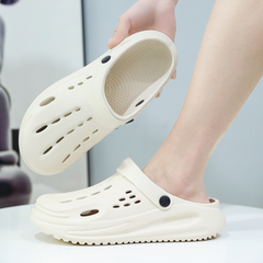 The Drift - Men White Clogs/Sandals with Adjustable Back Strap | Comfortable & Lightweight| Stylish & Anti-Skid| Waterproof
