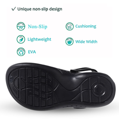The Seagulls - Men Black Clogs/Sandals with Adjustable Back Strap | Comfortable & Lightweight| Stylish & Anti-Skid| Waterproof