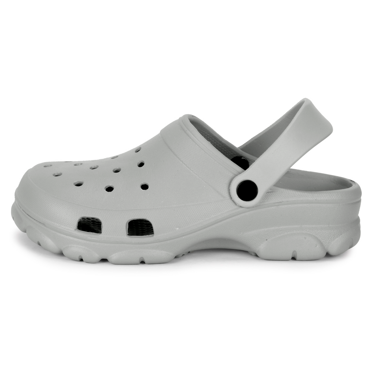 The Paradise - Men Grey Clogs/Sandals with Adjustable Back Strap | Comfortable & Lightweight| Stylish & Anti-Skid| Waterproof