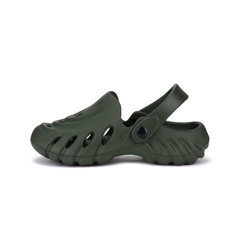 The Sunshine - Men Army green Clogs/Sandals with Adjustable Back Strap | Comfortable & Lightweight| Stylish & Anti-Skid| Waterproof