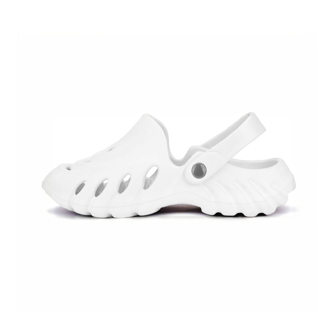 The Sunshine - Men White Clogs/Sandals with Adjustable Back Strap | Comfortable & Lightweight| Stylish & Anti-Skid| Waterproof