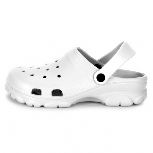 The Paradise - Men White Clogs/Sandals with Adjustable Back Strap | Comfortable & Lightweight| Stylish & Anti-Skid| Waterproof