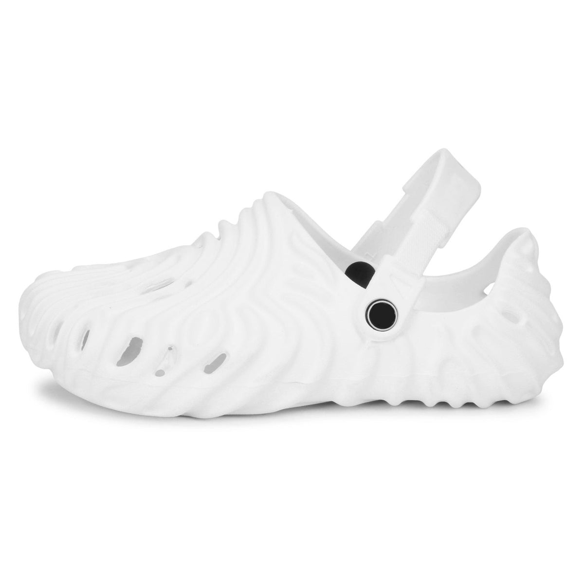 The Waves - Men White Clogs/Sandals with Adjustable Back Strap | Comfortable & Lightweight| Stylish & Anti-Skid| Waterproof