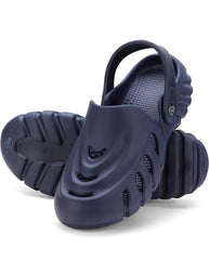 The Sunshine - Men Navy Clogs/Sandals with Adjustable Back Strap | Comfortable & Lightweight| Stylish & Anti-Skid| Waterproof