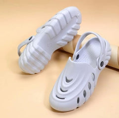 The Sunshine - Men Grey Clogs/Sandals with Adjustable Back Strap | Comfortable & Lightweight| Stylish & Anti-Skid| Waterproof