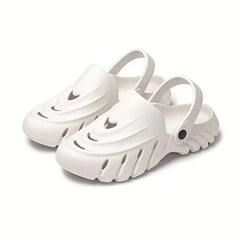 The Sunshine - Men White Clogs/Sandals with Adjustable Back Strap | Comfortable & Lightweight| Stylish & Anti-Skid| Waterproof