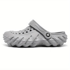 The Ocean - Men Grey Clogs/Sandals with Adjustable Back Strap | Comfortable & Lightweight| Stylish & Anti-Skid| Waterproof