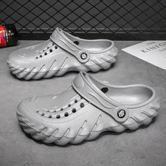 The Ocean - Men Grey Clogs/Sandals with Adjustable Back Strap | Comfortable & Lightweight| Stylish & Anti-Skid| Waterproof