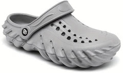 The Ocean - Men Grey Clogs/Sandals with Adjustable Back Strap | Comfortable & Lightweight| Stylish & Anti-Skid| Waterproof