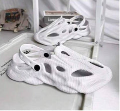 The Storm - Men White Clogs/Sandals with Adjustable Back Strap | Comfortable & Lightweight| Stylish & Anti-Skid| Waterproof