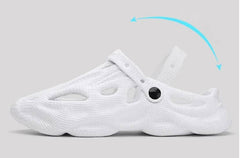 The Storm - Men White Clogs/Sandals with Adjustable Back Strap | Comfortable & Lightweight| Stylish & Anti-Skid| Waterproof