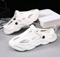 The Storm - Men White Clogs/Sandals with Adjustable Back Strap | Comfortable & Lightweight| Stylish & Anti-Skid| Waterproof