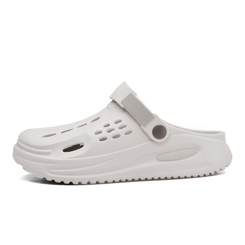 The Drift - Men Grey Clogs/Sandals with Adjustable Back Strap | Comfortable & Lightweight| Stylish & Anti-Skid| Waterproof
