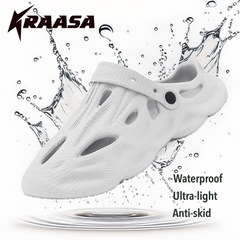 The Storm - Men White Clogs/Sandals with Adjustable Back Strap | Comfortable & Lightweight| Stylish & Anti-Skid| Waterproof