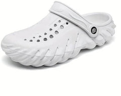 The Ocean - Men White Clogs/Sandals with Adjustable Back Strap | Comfortable & Lightweight| Stylish & Anti-Skid| Waterproof
