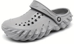 The Ocean - Men Grey Clogs/Sandals with Adjustable Back Strap | Comfortable & Lightweight| Stylish & Anti-Skid| Waterproof